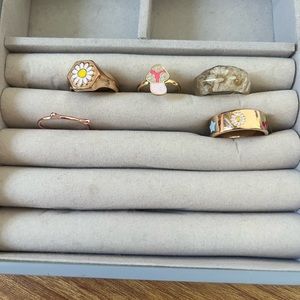 5 piece shein ring assortment